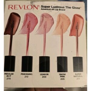 Revlon Super Lustrous The Gloss Lip Gloss 5 Pack With #270 #210 #215 #203 #205